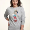 Disney Pinocchio Vintage PinocchioFelpaHeather Grey Donna Felpe H3A21J6MK-C11