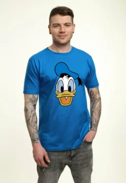 Disney Classic Mickey Big Face Donald T-Shirt Con StampaBright Blue Uomo T-shirt E Polo H3A22O10F-K11