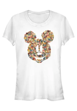 Disney Mickey Classic Floral MickeyT-Shirt Con StampaWhite Donna T-shirt E Top H3A21DBC1-A11