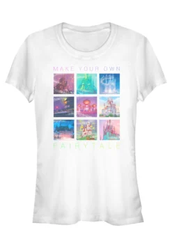Disney Princesses Castles In MoviesT-Shirt Con StampaWhite Donna T-shirt E Top H3A21DBBZ-A11
