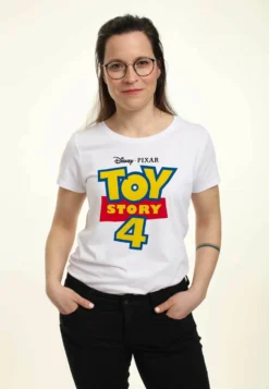 Disney Toy Story Full Color LogoT-Shirt Con StampaWhite Donna T-shirt E Top H3A21D2PX-A11