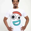 Disney Toy Story 4 Big Face Smiling Forky UnisexT-Shirt Con StampaWhite Uomo T-shirt E Polo H3A22O0GD-A11