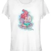 Disney The Little Mermaid Shining VoiceT-Shirt Con StampaWhite Donna T-shirt E Top H3A21DBE4-A11