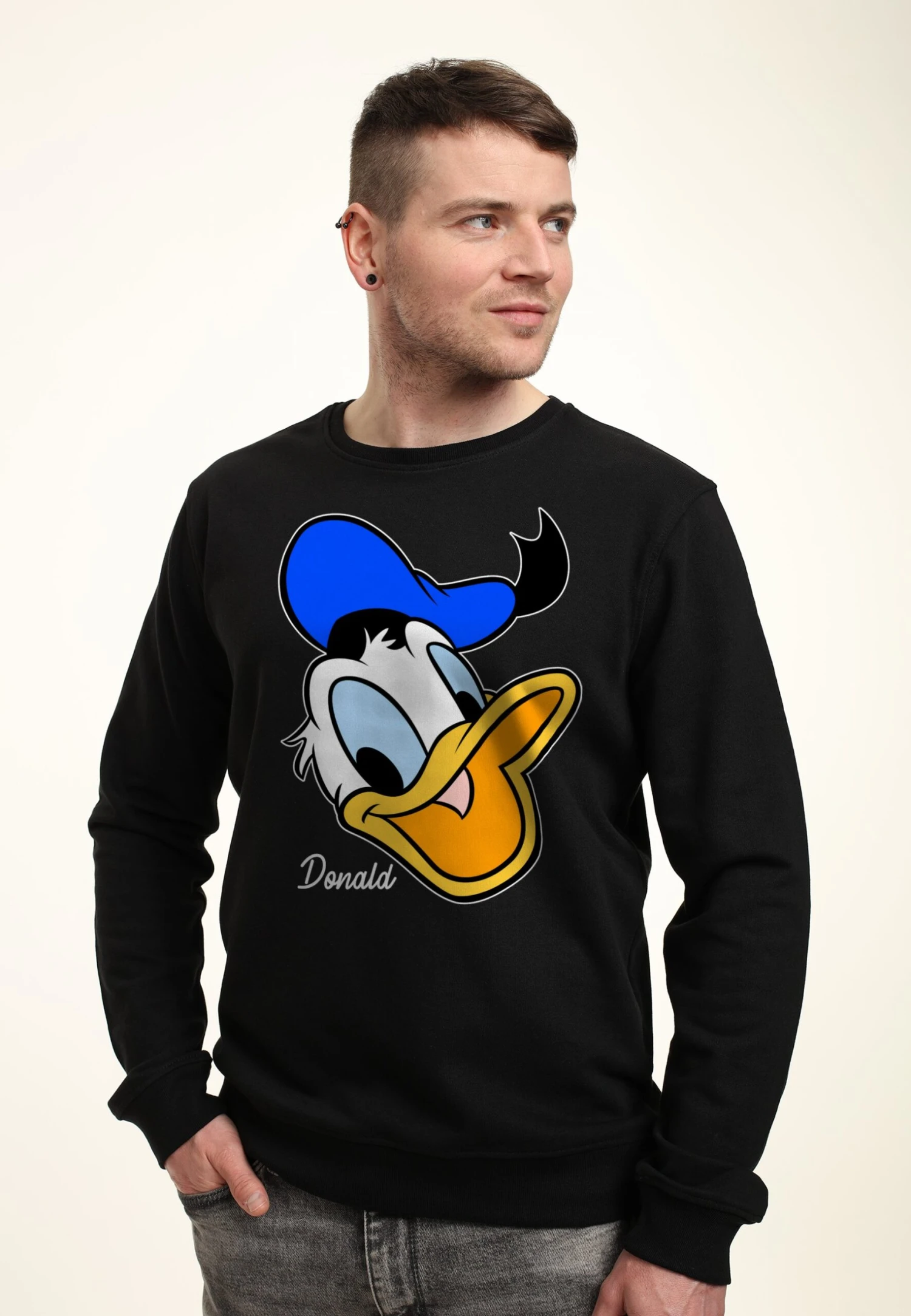 Disney Classic Mickey Donald Big FaceFelpaBlack Uomo Maglieria E Felpe H3A22S6TM-Q11 1 Disney Classic Mickey Donald Big FaceFelpaBlack Uomo Maglieria E Felpe H3A22S6TM-Q11