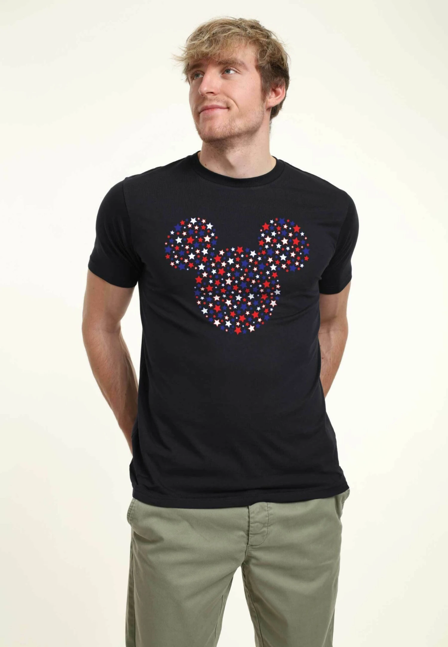 Mickey Mouse & FriendsMickey Mouse Stars And Ears Disney Classic Unisex - T-Shirt Con Stampa - Navy Blue 4 Mickey Mouse & FriendsMickey Mouse Stars And Ears Disney Classic Unisex - T-Shirt Con Stampa - Navy Blue - immagine 4