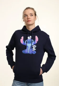 Disney Lilo & Stitch Cute Ducks - Felpa Con Cappuccio - Navy Blue