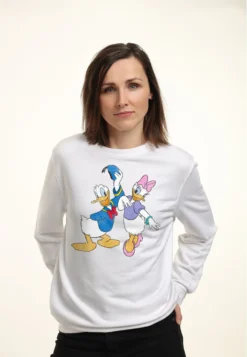 Disney Mickey Classic Big Donald DaisyFelpaWhite Donna Felpe H3A21J6E2-A11