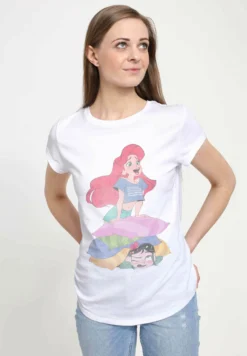 Disney Wreck-It Ralph 2 Signing Ariel - T-Shirt Con Stampa - White