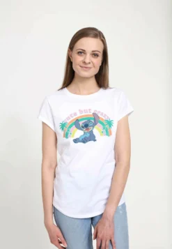 Disney Classics Kawaii Stitch T-Shirt Con StampaWhite Donna T-shirt E Top H3A21D0VT-A11