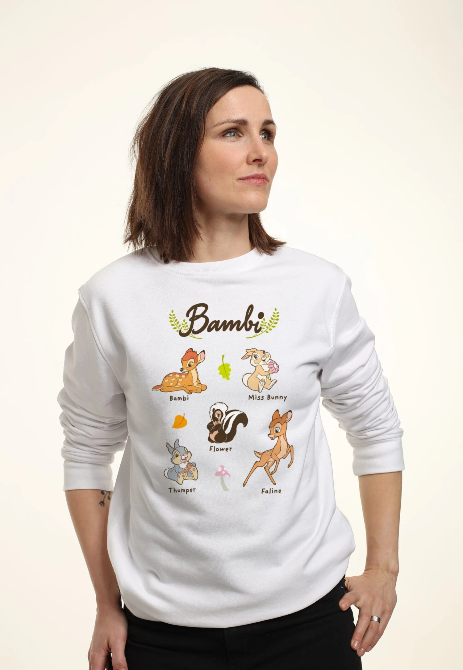 Disney Bambi TextbookFelpaWhite Donna Felpe H3A21J9XS-A11 3 Disney Bambi TextbookFelpaWhite Donna Felpe H3A21J9XS-A11 - immagine 3