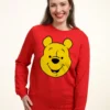 Disney Winnie The Pooh Winniepooh Big FaceFelpaRed Donna Felpe H3A21J6WX-G11