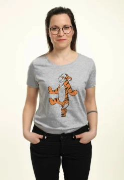 Disney Winnie The Pooh TiggerT-Shirt Con StampaHeather Grey Donna T-shirt E Top H3A21D2H5-C11