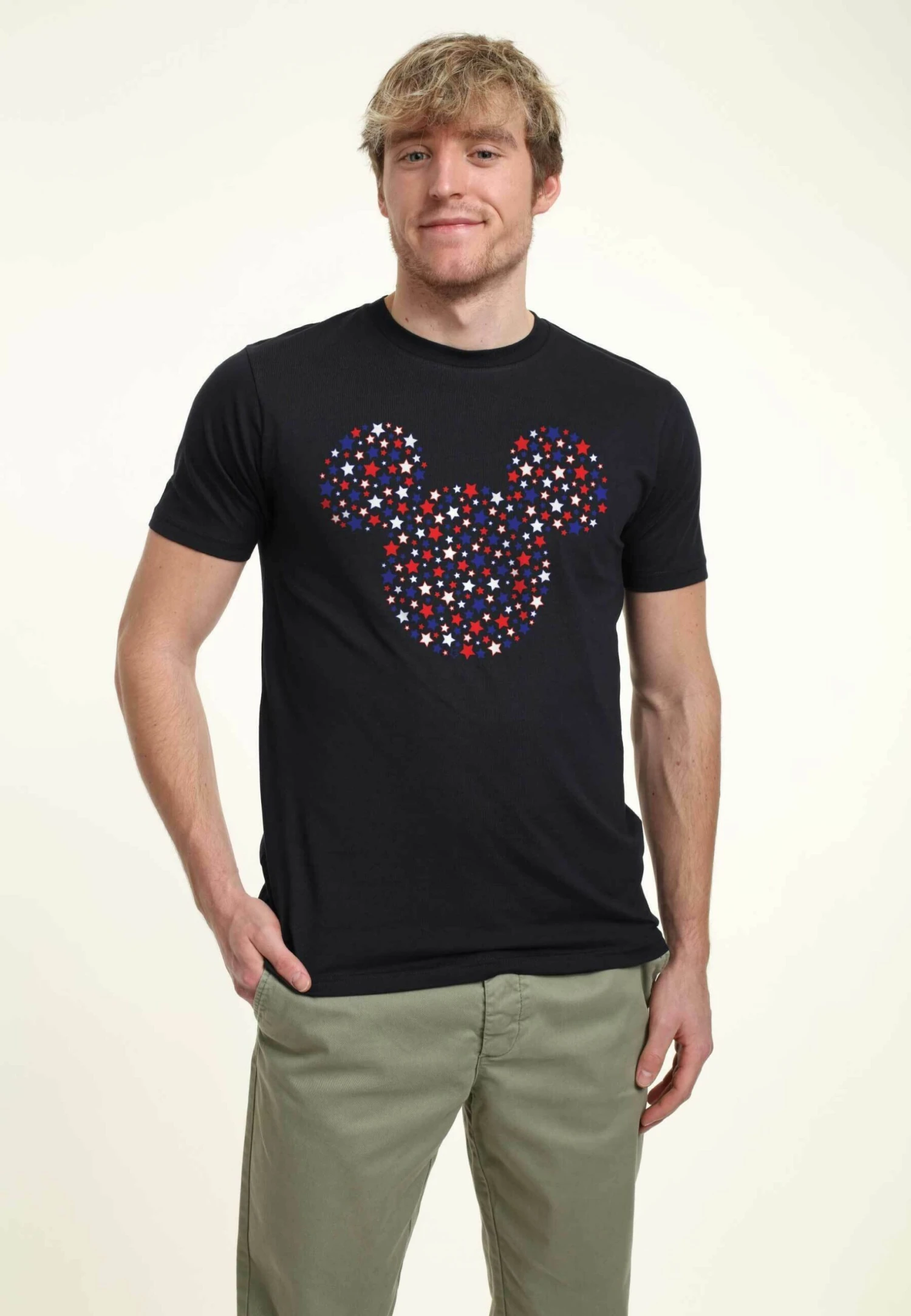 Mickey Mouse & FriendsMickey Mouse Stars And Ears Disney Classic Unisex - T-Shirt Con Stampa - Navy Blue 3 Mickey Mouse & FriendsMickey Mouse Stars And Ears Disney Classic Unisex - T-Shirt Con Stampa - Navy Blue - immagine 3