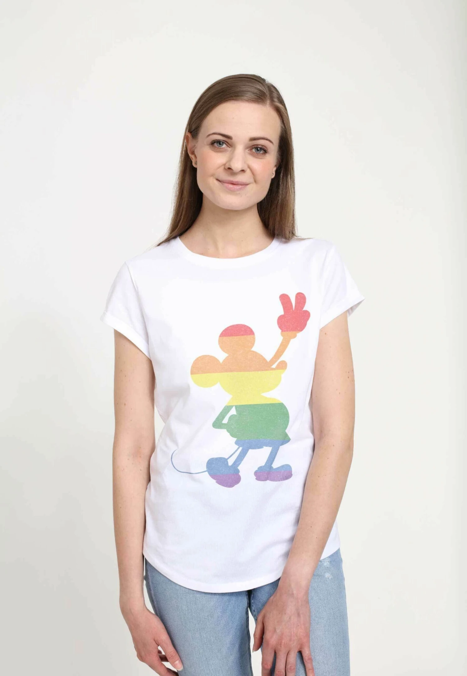 Disney Mickey Classic Love Is Love Pride MickeyT-Shirt Con StampaWhite Donna T-shirt E Top H3A21D11D-A11 1 Disney Mickey Classic Love Is Love Pride MickeyT-Shirt Con StampaWhite Donna T-shirt E Top H3A21D11D-A11
