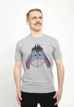 Disney Winnie The Pooh Eyore Big Face UnisexT-Shirt Con StampaMelange Grey Uomo T-shirt E Polo H3A22O0C9-C11