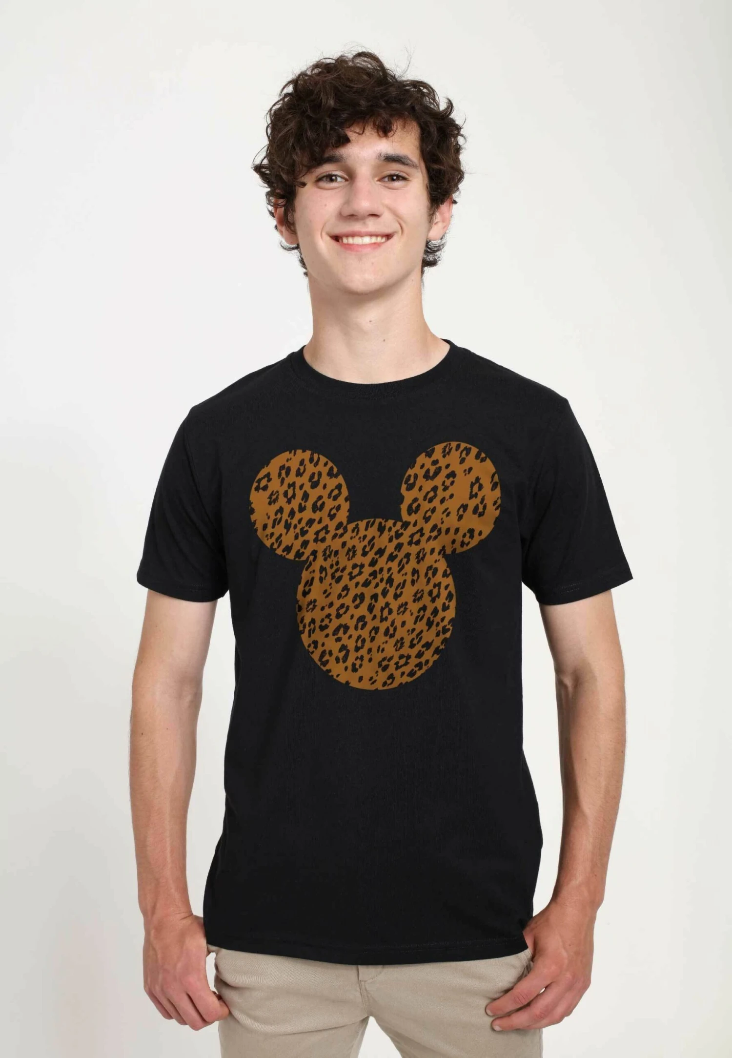 Disney Classic Mickey Cheetah Mouse UnisexT-Shirt Con StampaBlack Uomo T-shirt E Polo H3A21003W-Q11 1 Disney Classic Mickey Cheetah Mouse UnisexT-Shirt Con StampaBlack Uomo T-shirt E Polo H3A21003W-Q11