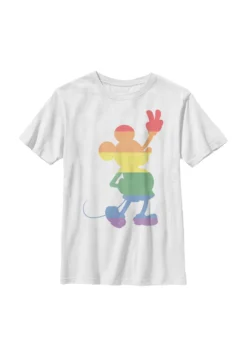 Disney Mickey Classic Love Is Love Pride MickeyT-Shirt Con StampaWhite Bambini T-shirt & Top H3A26G0SI-A11