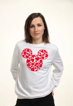 Disney Classic Mickey Mickey Hearts FillFelpaWhite Donna Felpe H3A21J7J7-A11