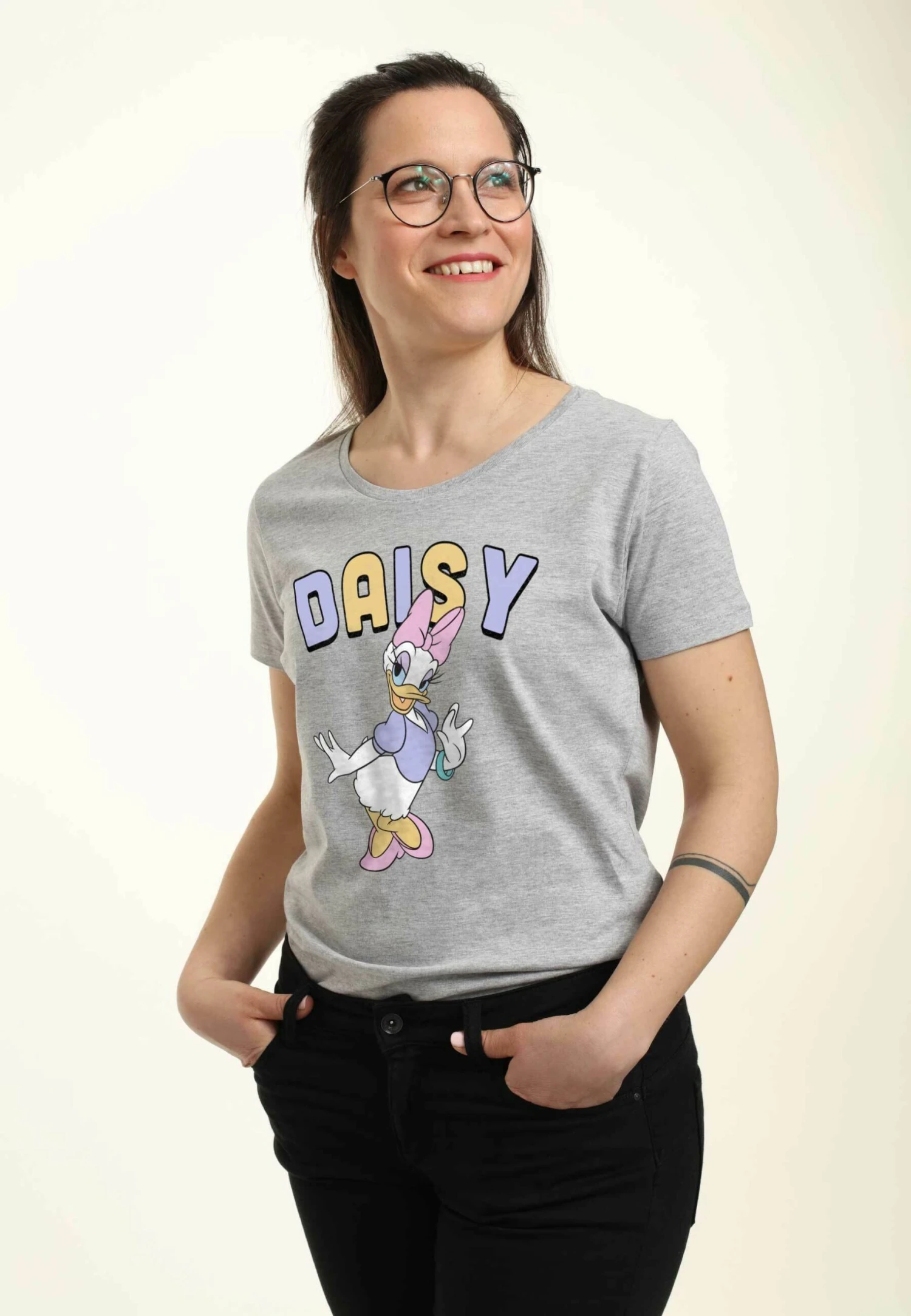 Disney Classic Mickey Daisy DuckT-Shirt Con StampaHeather Grey Donna T-shirt E Top H3A21D210-C11 3 Disney Classic Mickey Daisy DuckT-Shirt Con StampaHeather Grey Donna T-shirt E Top H3A21D210-C11 - immagine 3