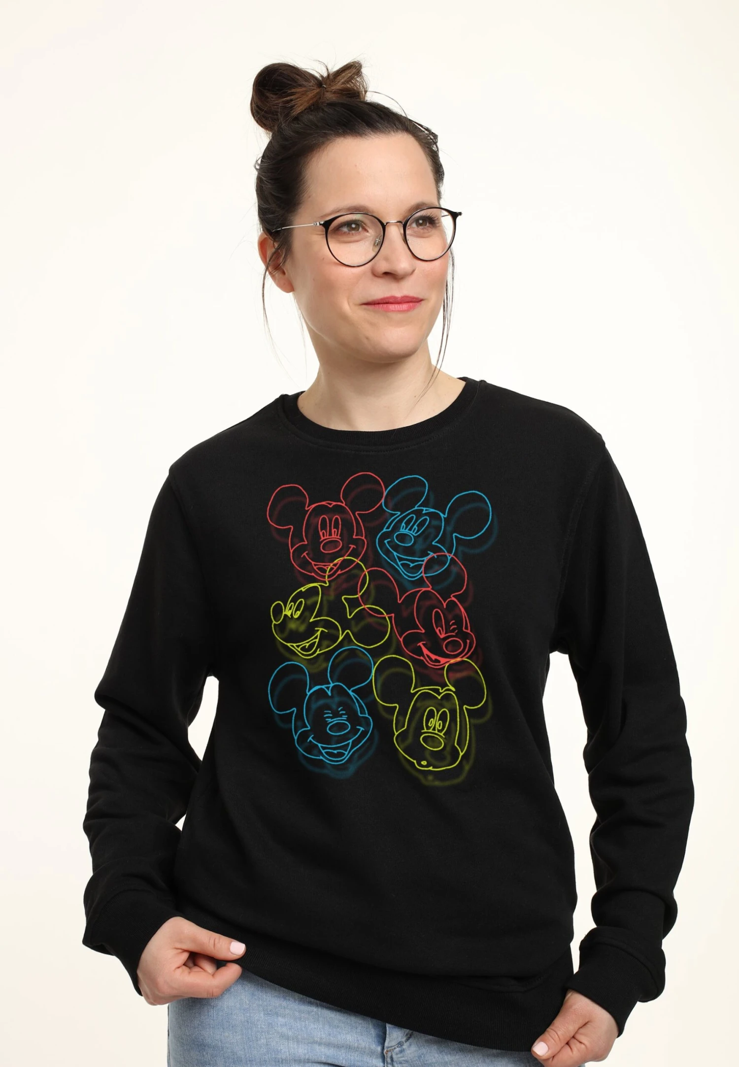Disney Classic Mickey Neon HeadsFelpaBlack Donna Felpe H3A21J88D-Q11 3 Disney Classic Mickey Neon HeadsFelpaBlack Donna Felpe H3A21J88D-Q11 - immagine 3
