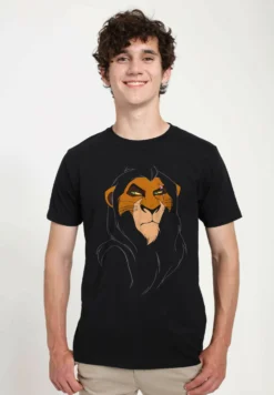 Disney The Lion King Big Face Scar UnisexT-Shirt Con StampaBlack Uomo T-shirt E Polo H3A22O057-Q11