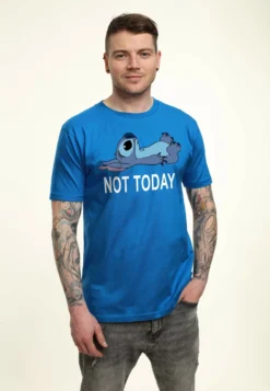 Disney Lilo & Stitch Not Today UnisexT-Shirt Con StampaBright Blue Uomo T-shirt E Polo H3A22O0KW-K11