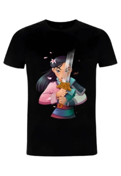 Disney Mulan Anime MulanT-Shirt Con StampaBlack Uomo T-shirt E Polo H3A21034Y-Q11