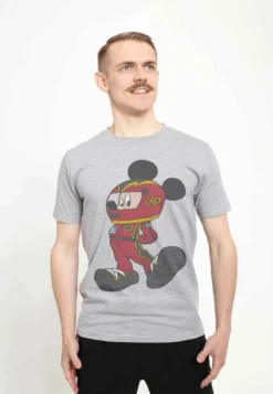 Disney Classic Mickey Mickey Racecar Driver UnisexT-Shirt Con StampaMelange Grey Uomo T-shirt E Polo H3A2101JQ-C11