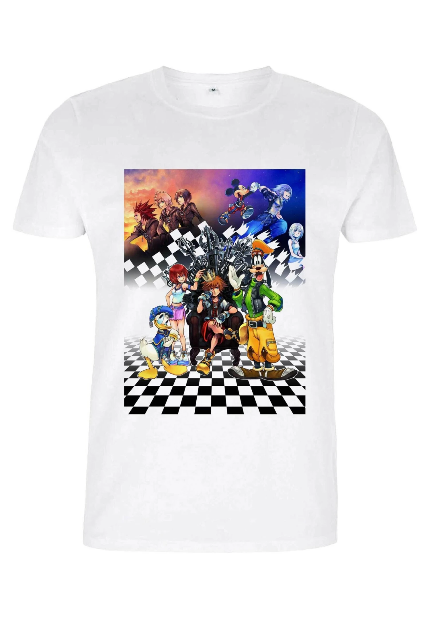 Disney Kingdom Hearts Group Checkers UnisexT-Shirt Con StampaWhite Uomo T-shirt E Polo H3A21029I-A11 5 Disney Kingdom Hearts Group Checkers UnisexT-Shirt Con StampaWhite Uomo T-shirt E Polo H3A21029I-A11 - immagine 5