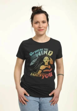 Disney Pocahontas Wind Takes YouT-Shirt Con StampaBlack Donna T-shirt E Top H3A21D32H-Q11