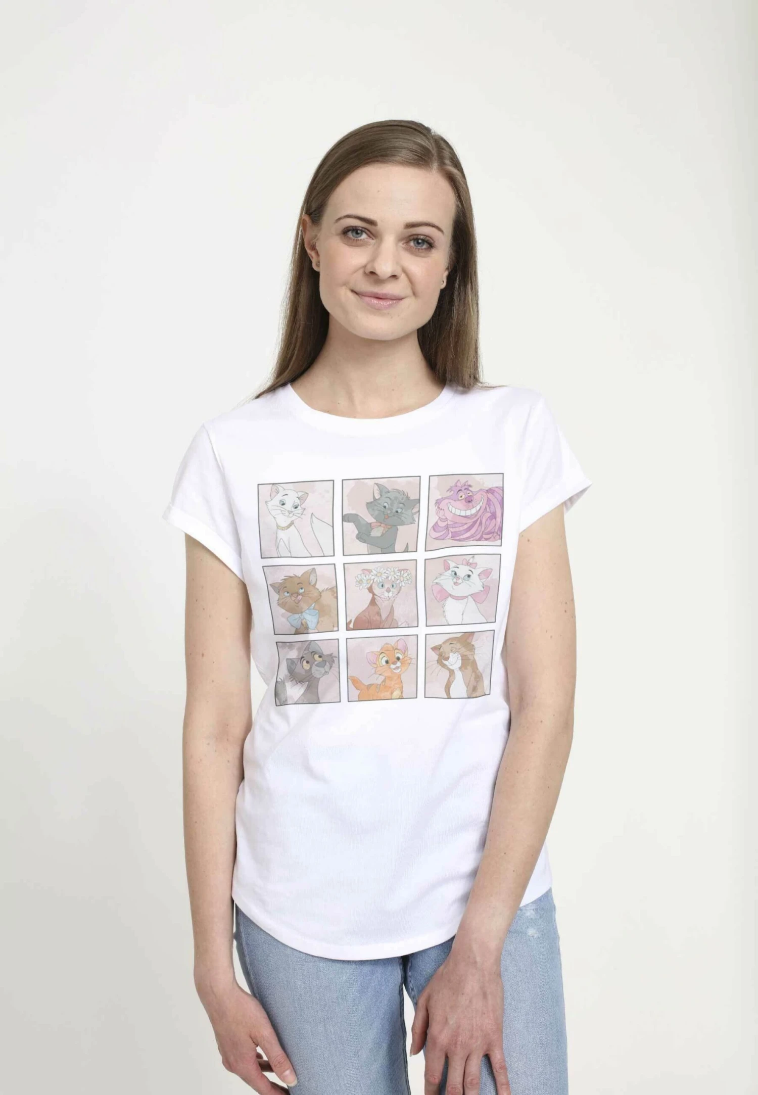 Mickey And Friends Disney KittiesT-Shirt Con StampaWhite Donna T-shirt E Top H3A21D0WL-A11 1 Mickey And Friends Disney KittiesT-Shirt Con StampaWhite Donna T-shirt E Top H3A21D0WL-A11