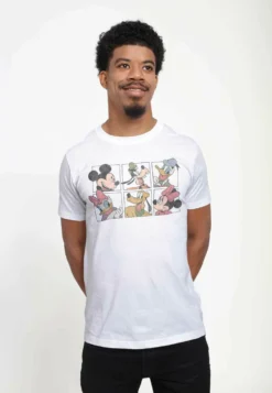 Disney Mickey Classic Mickey And Friends Grid UnisexT-Shirt Con StampaWhite Uomo T-shirt E Polo H3A2102B8-A11