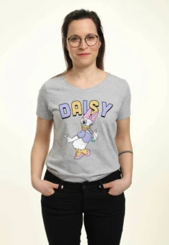 Disney Classic Mickey Daisy DuckT-Shirt Con StampaHeather Grey Donna T-shirt E Top H3A21D210-C11