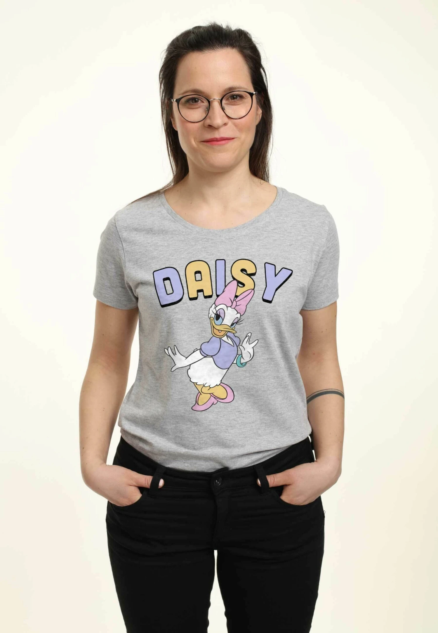 Disney Classic Mickey Daisy DuckT-Shirt Con StampaHeather Grey Donna T-shirt E Top H3A21D210-C11 1 Disney Classic Mickey Daisy DuckT-Shirt Con StampaHeather Grey Donna T-shirt E Top H3A21D210-C11