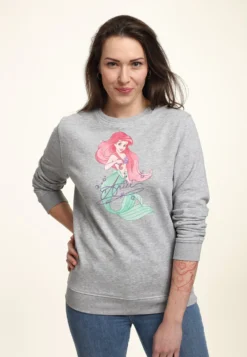 Disney The Little Mermaid Signed ArielFelpaHeather Grey Donna Felpe H3A21J8RD-C11