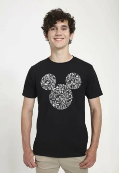Disney Classic Mickey Mickey Icons Fill UnisexT-Shirt Con StampaBlack Uomo T-shirt E Polo H3A21028A-Q11