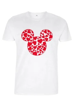 Disney Classic Mickey Mickey Hearts FillT-Shirt Con StampaWhite Donna T-shirt E Top H3A21D5EQ-A11
