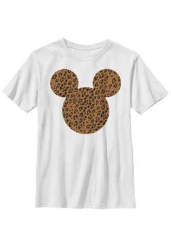 Disney Classic Mickey Cheetah MouseT-Shirt Con StampaWhite Bambini T-shirt & Top H3A26G0JR-A11