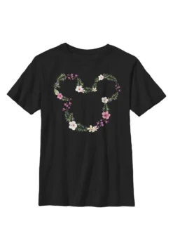 Disney Mickey Classic Floral MickeyT-Shirt Con StampaBlack Bambini T-shirt & Top H3A26G0QG-Q11