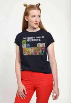 Disney Muppets Periodic Table Of MuppetsT-Shirt Con StampaNavy Blue Donna T-shirt E Top H3A21D19N-K11