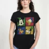Disney Classic Mickey Block PartyT-Shirt Con StampaBlack Donna T-shirt E Top H3A21D0KF-Q11