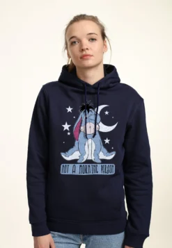 Disney Winnie The Pooh Eeyore Not Morning - Felpa Con Cappuccio - Navy Blue
