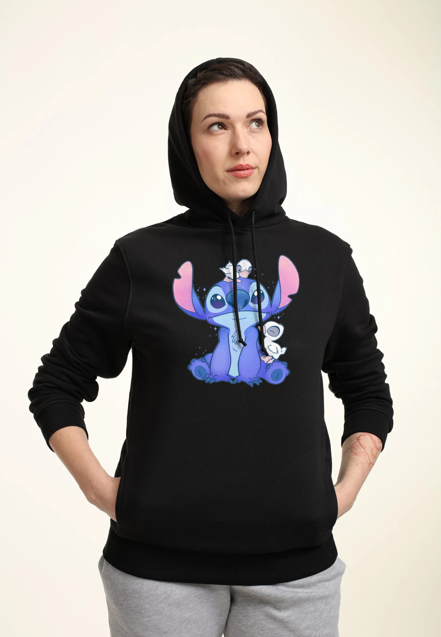 Disney Lilo & Stitch Cute DucksFelpa Con CappuccioBlack Donna Felpe H3A21J2XL-Q11 3 Disney Lilo & Stitch Cute DucksFelpa Con CappuccioBlack Donna Felpe H3A21J2XL-Q11 - immagine 3