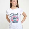 Disney Lilo & Stitch Stitch AirbrushT-Shirt Con StampaWhite Donna T-shirt E Top H3A21D07Z-A11