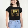 Disney Mickey Classic Leopard Square Minnie - T-Shirt Con Stampa - Black