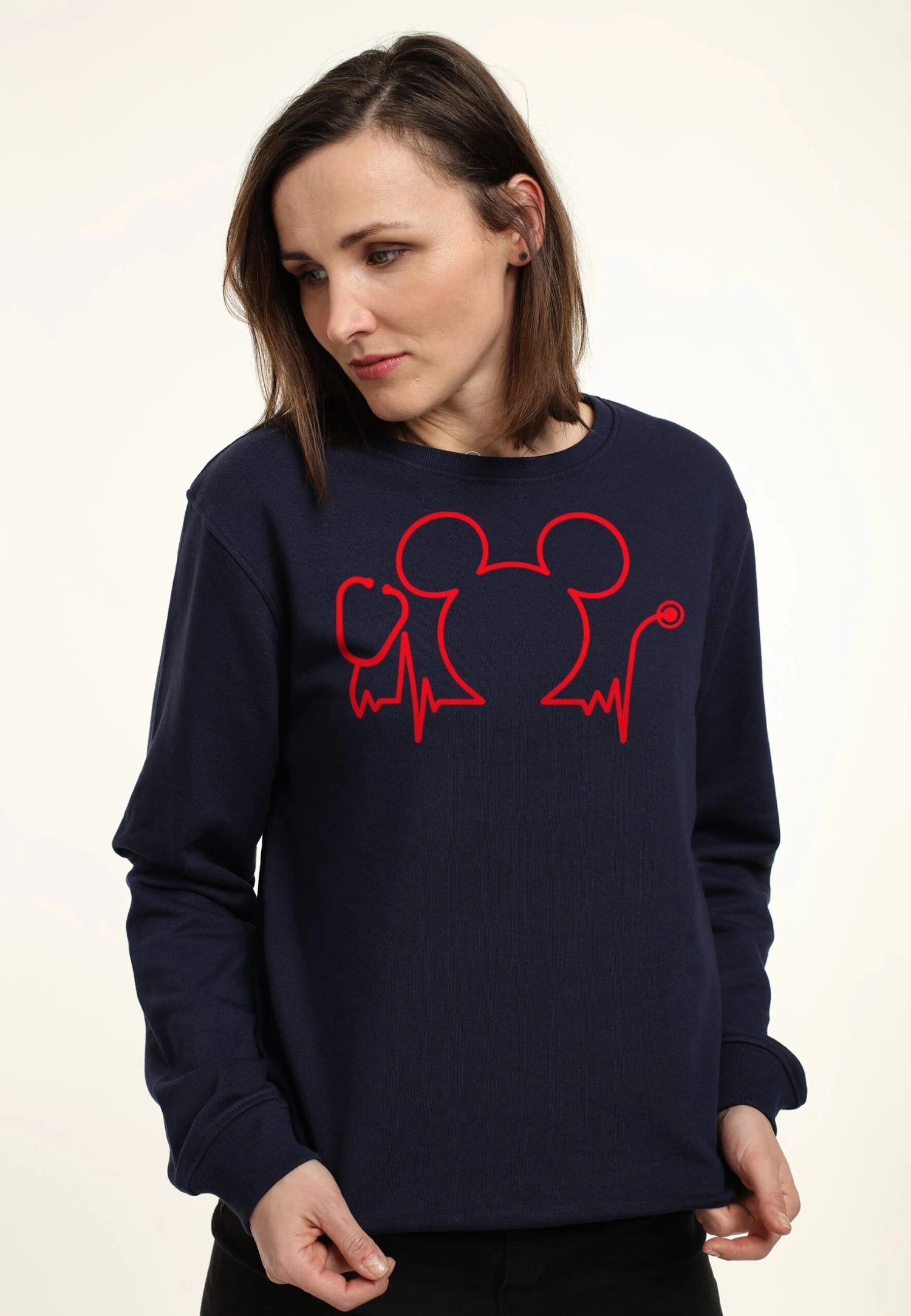 Disney Mickey Mouse Nurse DayFelpaNavy Blue Donna Felpe H3A21J5R3-K11 3 Disney Mickey Mouse Nurse DayFelpaNavy Blue Donna Felpe H3A21J5R3-K11 - immagine 3